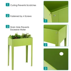 Costway 24'' X12'' Outdoor Elevated Garden Plant Stand Raised Tall Flower Bed Box 12 Costway 24'' X12'' Outdoor Elevated Garden Plant Stand Raised Tall Flower Bed Box -Costway GUEST e4e350dd e0de 4660 ab50 391e0213efc4