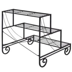 Costway 3 Tier Outdoor Metal Plant Stand Flower Planter Garden Display Holder Shelf Rack -Costway GUEST e51bffe4 671c 4487 a21e 53549fe0b104