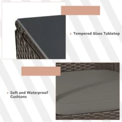 Costway 8PCS Rattan Patio Conversation Set Outdoor Furniture Set Garden W/Cushion -Costway GUEST e563ae4a 3ffc 4fa7 840d 7b85a928cd25