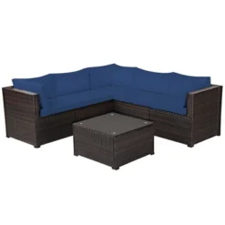 Costway 6PCS Rattan Patio Sectional Sofa Conversation Set Outdoor -Costway GUEST e6352e0f d103 4edf 9af9 66c62d2195e0