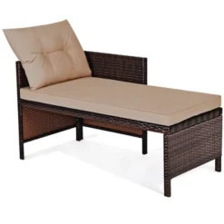 Costway 3PCS Patio Wicker Rattan Sofa Set Outdoor Sectional Conversation Set Garden Lawn Brown -Costway GUEST e6779dd9 d094 4fe2 924e 7adfd88d4c33