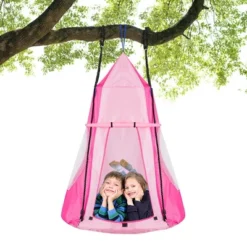 Costway 40'' Kids Hanging Chair Swing Tent Set Hammock Nest Pod Seat 25 Costway 40'' Kids Hanging Chair Swing Tent Set Hammock Nest Pod Seat -Costway GUEST e6a70212 9b14 4498 8243 0fd85e29d5db