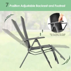 Costway Outdoor Foldable Reclining Padded Chair Aluminum Frame Adjustable 12 Costway Outdoor Foldable Reclining Padded Chair Aluminum Frame Adjustable -Costway GUEST e6dcd061 695f 4725 9eaf 64083f089b97