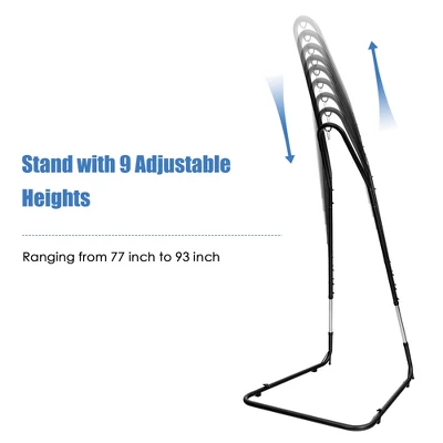 Costway Patio Adjustable 77" To 93" Hammock Chair Stand Hanging Chair Stand 3 Costway Patio Adjustable 77" To 93" Hammock Chair Stand Hanging Chair Stand - Image 3
