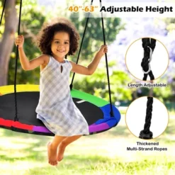 Costway 40'' Flying Saucer Tree Swing For Kids Round Tree Swing For Outdoor 15 Costway 40'' Flying Saucer Tree Swing For Kids Round Tree Swing For Outdoor -Costway GUEST eac27319 ddad 49ff 957b 7efcae99ea18