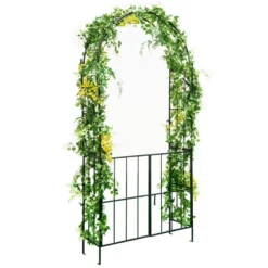 Costway Garden Arch Arbor Trellis With Gate 7.5 Ft Patio Archway Pergola For Wedding 17 Costway Garden Arch Arbor Trellis With Gate 7.5 Ft Patio Archway Pergola For Wedding -Costway GUEST ead84ec3 630f 474d b5f2 55125a32a5da