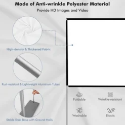 Costway 120'' Projector Screen W/ Stand 16:9 HD 4K Indoor Outdoor Projection Movie Screen 12 Costway 120'' Projector Screen W/ Stand 16:9 HD 4K Indoor Outdoor Projection Movie Screen -Costway GUEST ebbf92cb a215 4290 89fa fd6e3b8e53b0