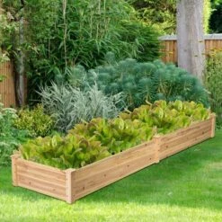Costway Wooden Vegetable Raised Garden Bed Backyard Patio Grow Flowers Planter -Costway GUEST ec347479 c958 4303 b7e0 2e595dad3232