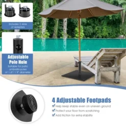 Costway 20'' Square Patio Umbrella Base Weighted 35 LBS Outdoor Market Stand Footpads -Costway GUEST ec6b3666 29ac 41d2 8c96 fe053427e910