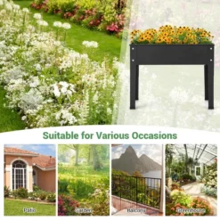 Costway 24'' Raised Garden Bed With Legs Metal Elevated Planter Box Drainage Hole Backyard 15 Costway 24'' Raised Garden Bed With Legs Metal Elevated Planter Box Drainage Hole Backyard -Costway GUEST ecf0756b 81ec 46b9 80ef 656f87a81dbc