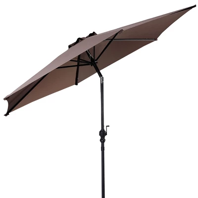 Costway 9ft Patio Umbrella Patio Market Steel Tilt W/ Crank Outdoor Yard Garden (Tan) 1 Costway 9ft Patio Umbrella Patio Market Steel Tilt W/ Crank Outdoor Yard Garden (Tan)