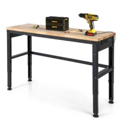 Costway 53" Adjustable Height Workbench 1760lbs Capacity Workstation W/ Power Outlets 17 Costway 53" Adjustable Height Workbench 1760lbs Capacity Workstation W/ Power Outlets -Costway GUEST ed3487db ba76 460c 9359 6a297b0fe85f