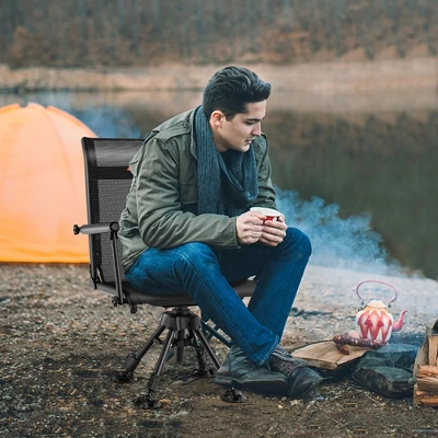 Costway Swivel Hunting Chair W/4 360°Adjustable Legs Folding Silent Swivel Blind Chair 1 Costway Swivel Hunting Chair W/4 360°Adjustable Legs Folding Silent Swivel Blind Chair