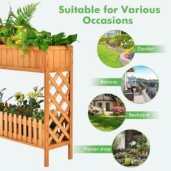 Costway 2-Tier Raised Garden Bed Elevated Wood Planter Box For Vegetable Flower Herb 15 Costway 2-Tier Raised Garden Bed Elevated Wood Planter Box For Vegetable Flower Herb -Costway GUEST ee21722e a823 4d14 b99b 1b76b9c7c50e