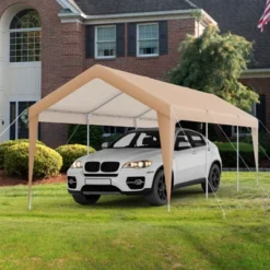 Costway 10x20FT Patio Heavy Duty Carport Garage Steel All-Weather Tent Outdoor Shelter