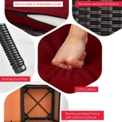 Costway Patio Rattan Wicker Conversation Set Sofa Cushioned Loveseat Glass Table 17 Costway Patio Rattan Wicker Conversation Set Sofa Cushioned Loveseat Glass Table -Costway GUEST f0763358 a1f3 4a5d 9c65 e1317efc0aff