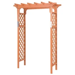 Costway Arbor Over 7FT High Wooden Garden Arch Trellis Pergola Outdoor Patio Plant -Costway GUEST f11177da d0f1 4640 b350 d9596fb97f2e