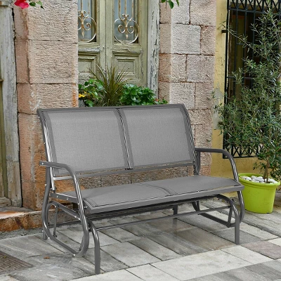 Costway Patio Swing Glider Bench Loveseat Rocking Chair Backyard Poolside 11 Costway Patio Swing Glider Bench Loveseat Rocking Chair Backyard Poolside - Image 11