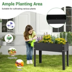 Costway 24'' Raised Garden Bed With Legs Metal Elevated Planter Box Drainage Hole Backyard 12 Costway 24'' Raised Garden Bed With Legs Metal Elevated Planter Box Drainage Hole Backyard -Costway GUEST f1e8e6f3 f2ee 4d60 87e9 40d53a98273b