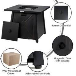 Costway 7PCS Patio Rattan Furniture Set Fire Pit Table Cover Cushion Off WhiteBlackNavyRedTurquoise 16 Costway 7PCS Patio Rattan Furniture Set Fire Pit Table Cover Cushion Off WhiteBlackNavyRedTurquoise -Costway GUEST f263125f e86c 46da 86a5 64b79a8e7796