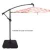 Costway 20'' Patio Offset Umbrella Base Stand Water Filled Base Weights Sand Plate Set