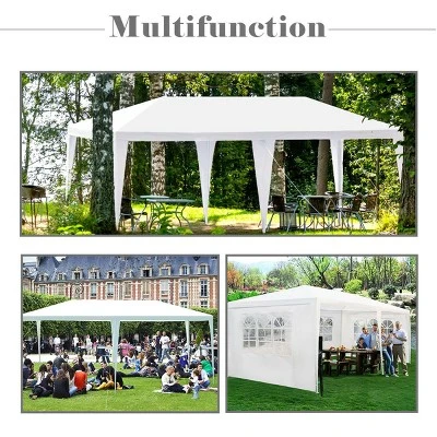 Costway 10'x20' Canopy Tent Heavy Duty Wedding Party Tent 4 Sidewalls W/Carry Bag 4 Costway 10'x20' Canopy Tent Heavy Duty Wedding Party Tent 4 Sidewalls W/Carry Bag - Image 4