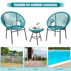Costway 3PCS Patio Acapulco Furniture Bistro Set Plastic Rope Glass Table 15 Costway 3PCS Patio Acapulco Furniture Bistro Set Plastic Rope Glass Table -Costway GUEST f324d3cc 026b 49c8 b529 956a636083d1