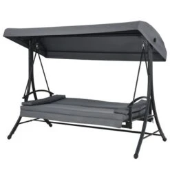 Costway Patio 3-Seat Porch Canopy Swing Converting Grey Cushion Pillow Adjust 17 Costway Patio 3-Seat Porch Canopy Swing Converting Grey Cushion Pillow Adjust -Costway GUEST f39da1b5 b672 48ee bd6c b1d89b87a456