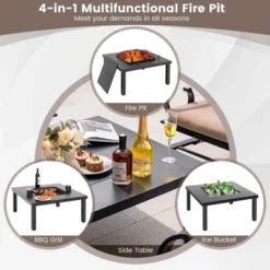 Costway 5pcs Patio Rocking Chairs 4-in-1 Fire Pit Table Heavy-Duty Conversation Outdoor 12 Costway 5pcs Patio Rocking Chairs 4-in-1 Fire Pit Table Heavy-Duty Conversation Outdoor -Costway GUEST f4051622 d131 4f8a 81bf 7be1414c14b5
