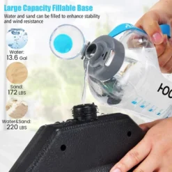 Costway Patio 4pcs 13L Cantilever Offset Umbrella Base Heavy Duty Outdoor Square Black 13 Costway Patio 4pcs 13L Cantilever Offset Umbrella Base Heavy Duty Outdoor Square Black -Costway GUEST f4547722 32cd 4286 8882 bed874a11e01