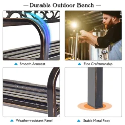 Costway Garden Bench Outdoor Furniture Porch Path Loveseat Chair 14 Costway Garden Bench Outdoor Furniture Porch Path Loveseat Chair -Costway GUEST f68c0838 15c5 4403 be72 5da2ea299320