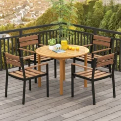 Costway Patio Dining Table Acacia Wood Round Outdoor Bistro Table 4-Person For Deck Lawn 12 Costway Patio Dining Table Acacia Wood Round Outdoor Bistro Table 4-Person For Deck Lawn -Costway GUEST f8b7dedc e89e 4569 98da 2e1c851db8e8