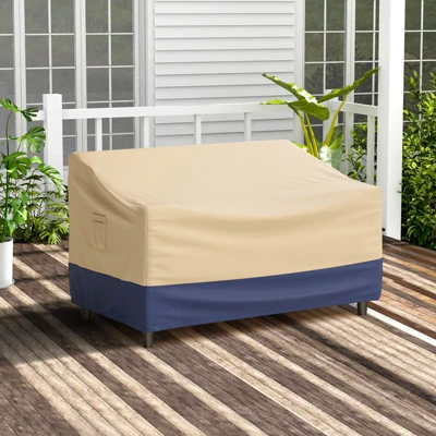 Costway Patio 60''x43'' 2-Seater Bench Loveseat Deep Sofa Cover Waterproof Handle Air Vent 2 Costway Patio 60''x43'' 2-Seater Bench Loveseat Deep Sofa Cover Waterproof Handle Air Vent - Image 2