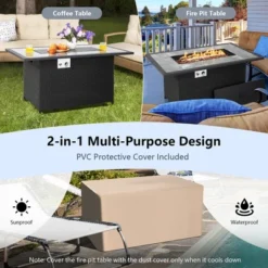 Costway 52'' Propane Fire Pit Table Marble Tabletop Rattan Wicker W/ Rain Cover Lava Rock 13 Costway 52'' Propane Fire Pit Table Marble Tabletop Rattan Wicker W/ Rain Cover Lava Rock -Costway GUEST f969dd8d d39e 4055 ba05 291c8799e67f