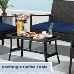Costway 8PCS Patio Rattan Wicker Furniture Set Cushioned Sofa Armrest Coffee Table Navy 10 Costway 8PCS Patio Rattan Wicker Furniture Set Cushioned Sofa Armrest Coffee Table Navy -Costway GUEST f98add6d 992f 4a35 b9f6 772071e65d9e
