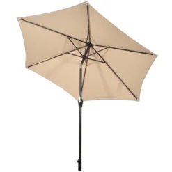 Costway 9Ft Outdoor Market Patio Table Umbrella Push Button Tilt Crank Lift Burgundy/Beige/Tan/Blue -Costway GUEST fa0ed5ad c458 4af4 b994 74eeac135c73