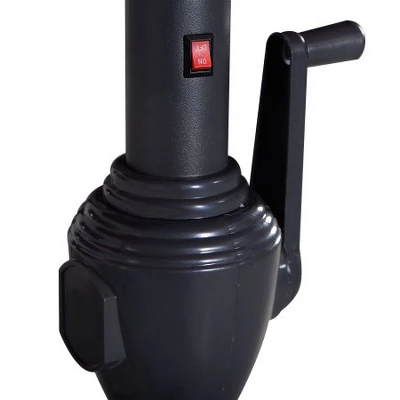 Costway 9ft Patio Solar Umbrella LED Patio Market Steel Tilt W/ Crank Outdoor (Burgundy) 3 Costway 9ft Patio Solar Umbrella LED Patio Market Steel Tilt W/ Crank Outdoor (Burgundy) - Image 3