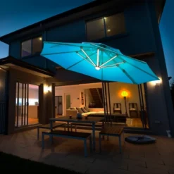 Costway 10ft Solar LED Patio Umbrella 360Degree Rotation W/USB Turquoise 11 Costway 10ft Solar LED Patio Umbrella 360Degree Rotation W/USB Turquoise -Costway GUEST fb9b4ca0 6cb2 4b08 8c24 67795c03159d