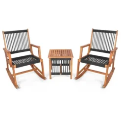 Costway 3pcs Patio Acacia Wood Bistro Table Rocking Chair Set All-Weather Rope Outdoor 17 Costway 3pcs Patio Acacia Wood Bistro Table Rocking Chair Set All-Weather Rope Outdoor -Costway GUEST fc00ec42 c891 4963 bba2 c7c075e5cf28