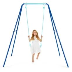 Costway Outdoor Kids Swing Set Heavy Duty Metal A-Frame W/ Ground Stakes -Costway GUEST fd5b8ed4 d3a2 4537 983c 79c62a2fd66f