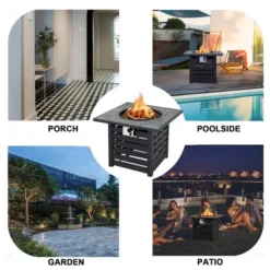 Costway 32'' Square Propane Fire Pit Table For Patio W/Lava Rocks Rain Cover 50,000 BTU 17 Costway 32'' Square Propane Fire Pit Table For Patio W/Lava Rocks Rain Cover 50,000 BTU -Costway GUEST fdc67f77 4003 4765 85c8 1aea6bbc87f9