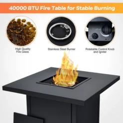 Costway 32'' Patio Fire Pit Table Propane Heater 40,000 BTU W/CSA Certification 11 Costway 32'' Patio Fire Pit Table Propane Heater 40,000 BTU W/CSA Certification -Costway GUEST ff3576b9 8c03 468f 84bc cff1c5a01689